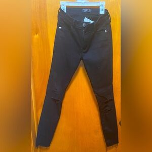 Abercrombie size 26 mid rise super skinny black jeans
